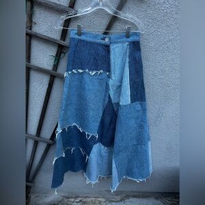 Moussy Vintage Patchwork Denim Maxi Skirt New with Tags!